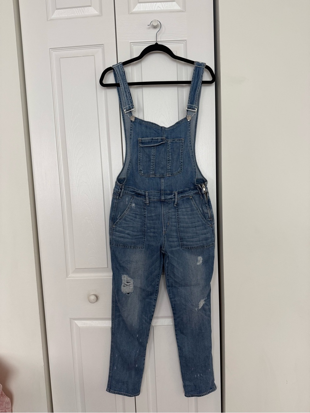 McGuire Denim Overalls Size 27 Light Blue
Distressed